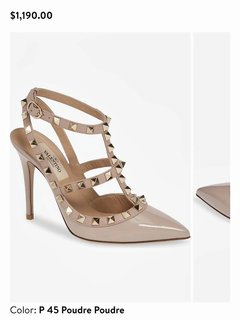 Valentino Garavani Rockstud Caged Patent Pump 100mm Pink EU 35 / US 5 NWT